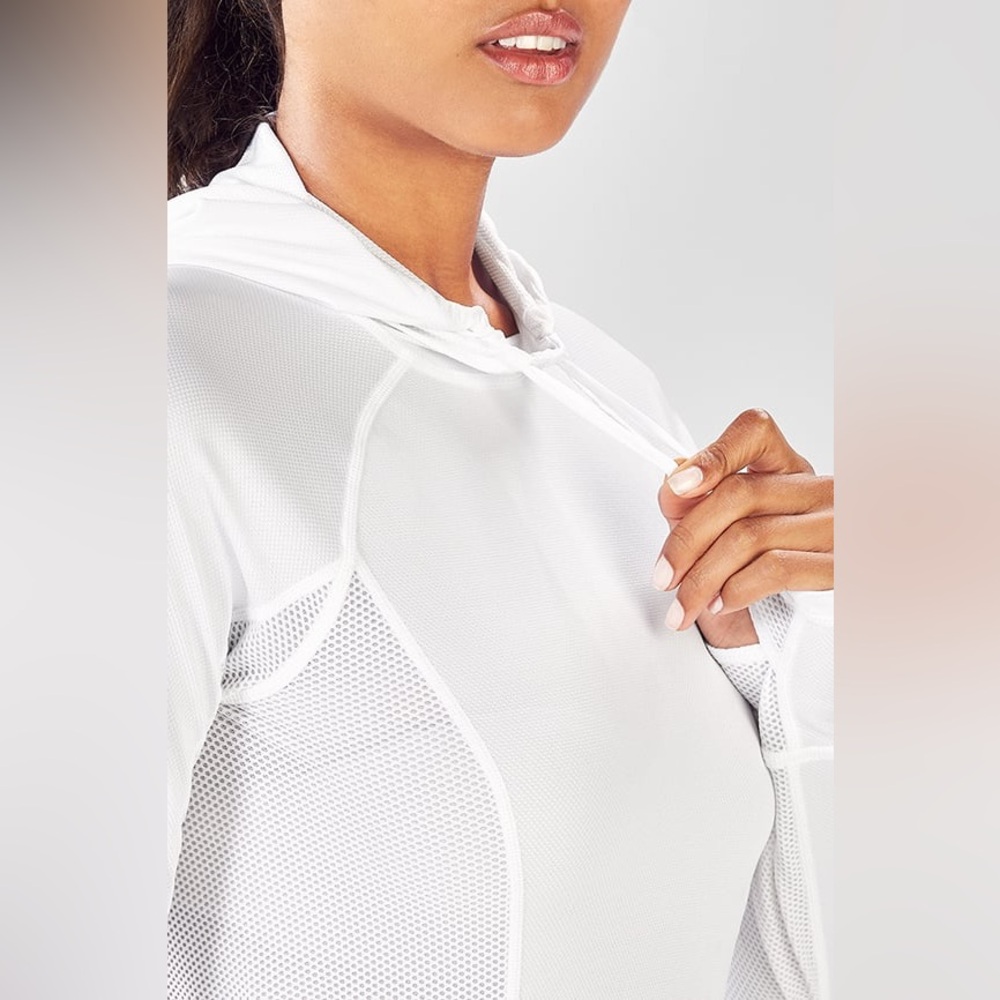 Fabletics White Alecia Performance Hooded Pullove… - image 4